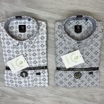 logoff cotton oxford printed shirt
