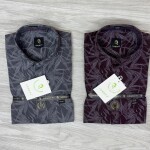 logoff cotton oxford printed shirt