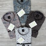 logoff cotton oxford printed shirt