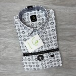 logoff cotton oxford printed shirt