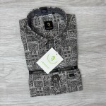 logoff cotton oxford printed shirt