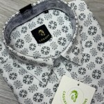 logoff cotton oxford printed shirt