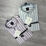 logoff linen stripes shirt