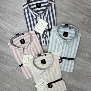 logoff linen stripes shirt