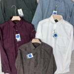 black letter imported stripes shirt