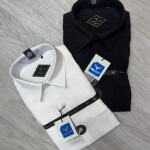 black letter imported stripe shirt