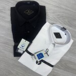 black letter imported shirt