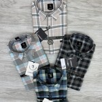 logoff cotton oxford checks shirt