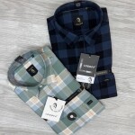 logoff cotton oxford checks shirt