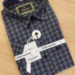 wood machine half sleeve satin digital printed shirt