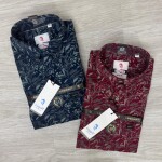 logoff cotton oxford printed shirt