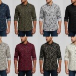 logoff cotton oxford printed shirt