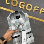 logoff cotton oxford checks shirt