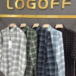 logoff cotton oxford checks shirt