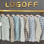 logoff oxford lycra checks shirt