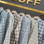 logoff oxford lycra checks shirt