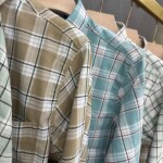 logoff oxford lycra checks shirt