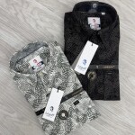 logoff cotton oxford printed shirt