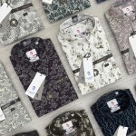 logoff cotton oxford printed shirt