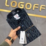 logoff cotton oxford printed shirt