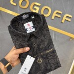 logoff cotton oxford printed shirt