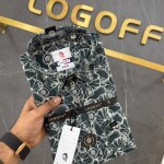 logoff cotton oxford printed shirt
