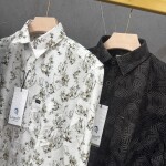logoff cotton oxford printed shirt