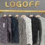 logoff cotton oxford printed shirt