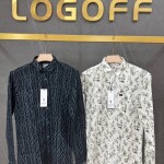 logoff cotton oxford printed shirt
