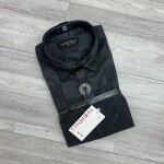 Word wale imported Striped Satin Shirt