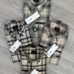 logoff brushing twill checks shirt