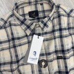 logoff brushing twill checks shirt