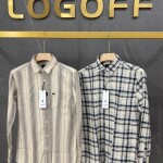 logoff brushing twill checks shirt