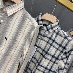 logoff brushing twill checks shirt
