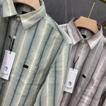 logoff brushing twill checks shirt