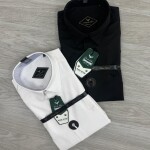 Black letter imported satin shirts