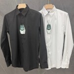 Black letter imported satin shirts