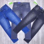 black letter tone jeans pant