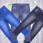 black letter tone jeans pant