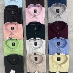 logoff cotton oxford stripes shirt