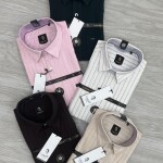 logoff cotton oxford stripes shirt