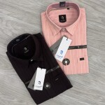 logoff cotton oxford stripes shirt