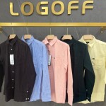 logoff cotton oxford stripes shirt