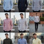 logoff cotton oxford stripes shirt