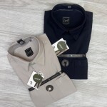 LOGOFF COTTON OXFORD LYCRA SHIRT