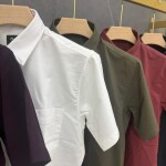 LOGOFF half sleeve oxford lycra shirt