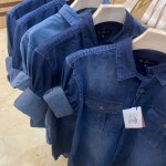 s squere denim shirt