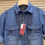 s squere denim shirt