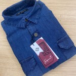 s squere denim shirt