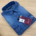 s squere denim shirt